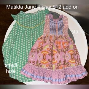 Matilda Jane Girls' Pink, Orange & Green Mixed-Print Casual Dresses Bundle